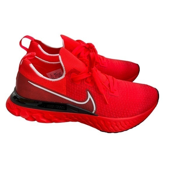 nike react infinity run flyknit bright crimson black